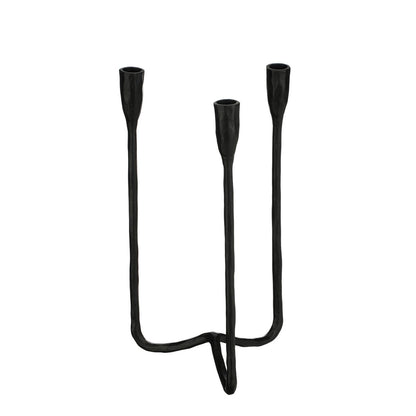 Christy Kandelaar 3 Armen zwart aluminium tafeldecoratie