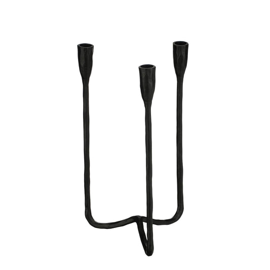 Christy Kandelaar 3 Armen zwart aluminium tafeldecoratie