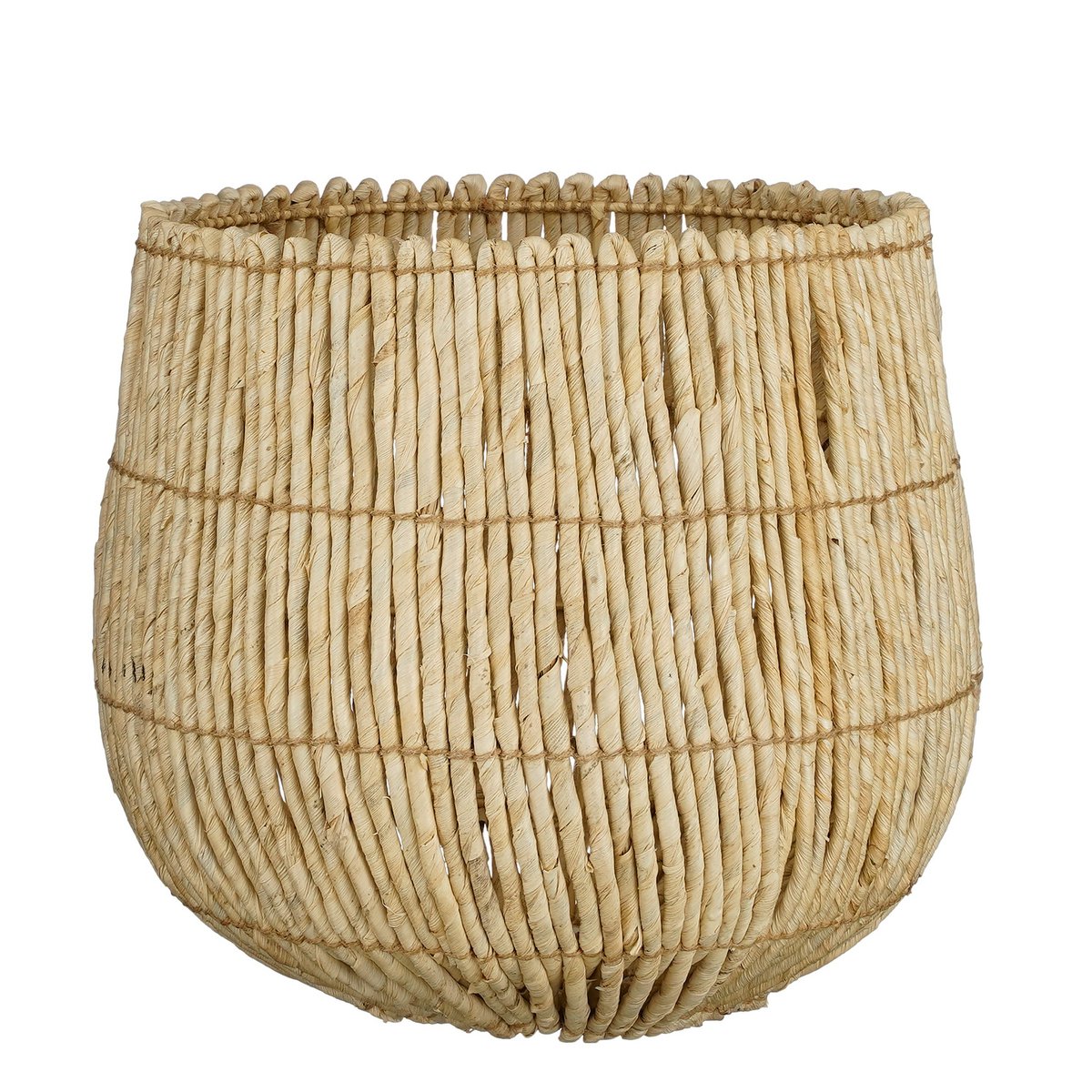 Ronda opbergmandenset natuurlijk bruin van gras en ijzer – stijlvolle manden