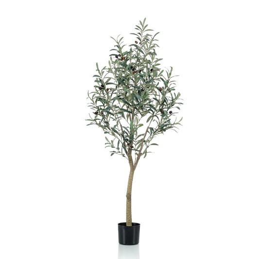 Kunst Olijfboom Olea Europaea 140cm – Mediterrane kunstplant zilvergroen
