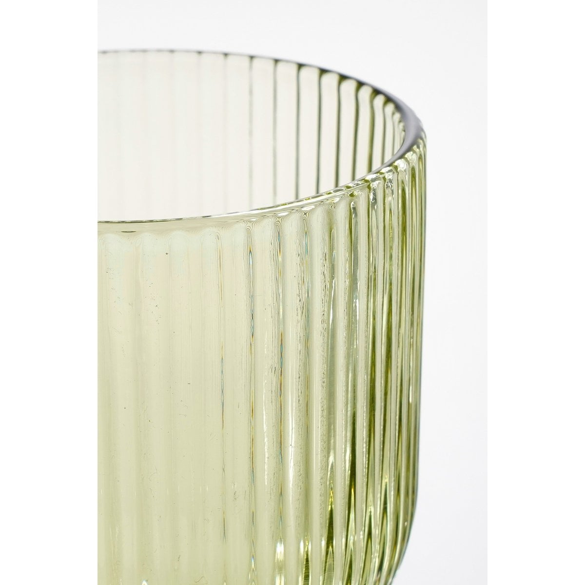 Lichtgroen geribbeld wijnglas 250 ml – elegant wijn glas | Woonware