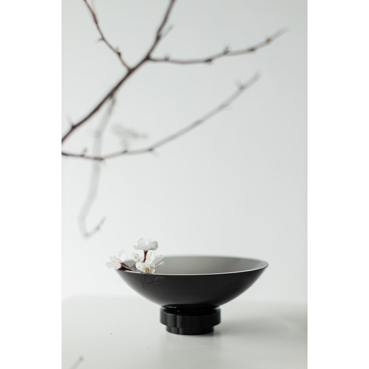 Glazen design schaal zwart Ø22 cm – luxe moderne schaal van hoogwaardig glas | Woonware