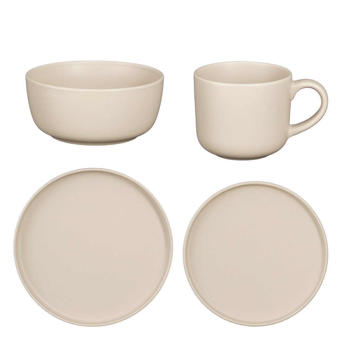 Ozzu Serviesset 4 Persoons Beige – tijdloos servies Woonware