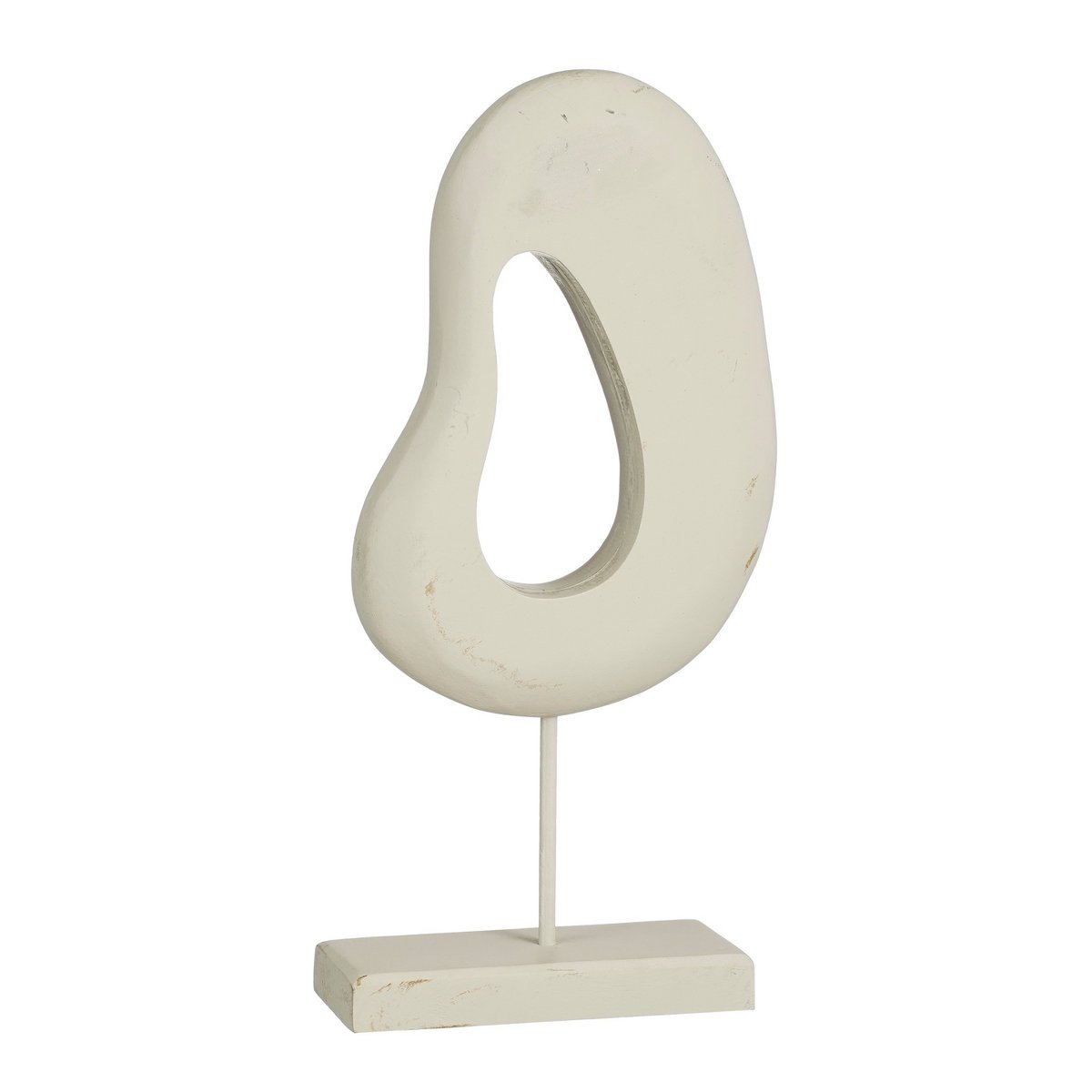 Pastina Ornament op Voet off-white mangohout modern sculptuur