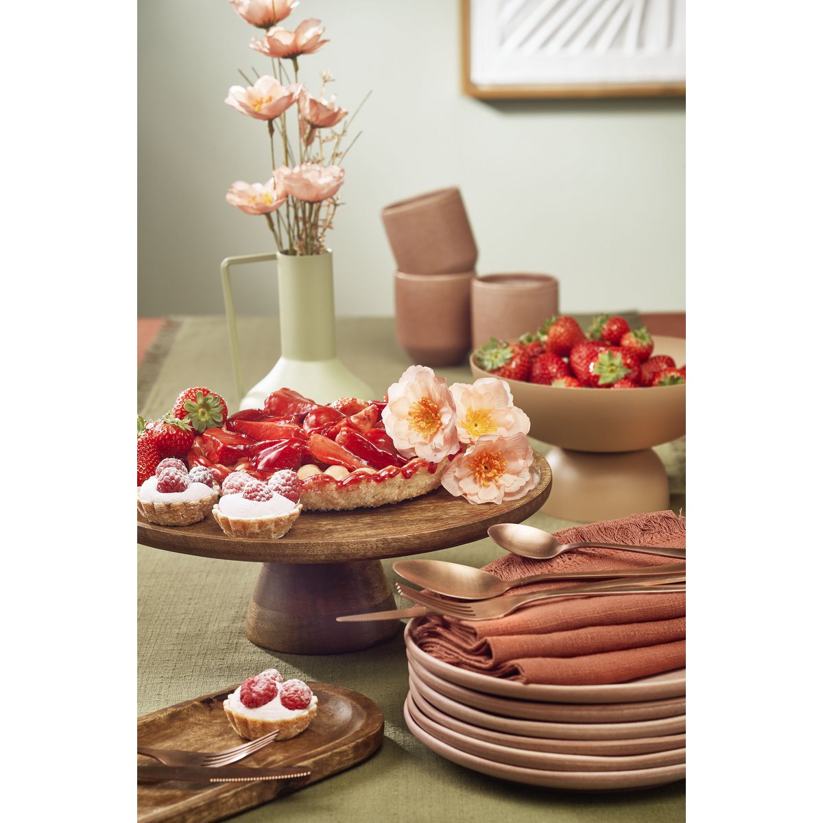 Tallo taartplateau Ø30 cm bruin FSC®-mangohout | Woonware