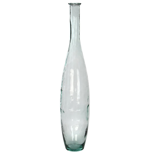 Flesvaas Kyara transparant 100 cm van gerecycled glas – designvaas Woonware