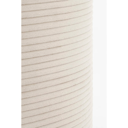 Opbergpoef off-white Ø42 x H41 ronde poef met deksel Woonware