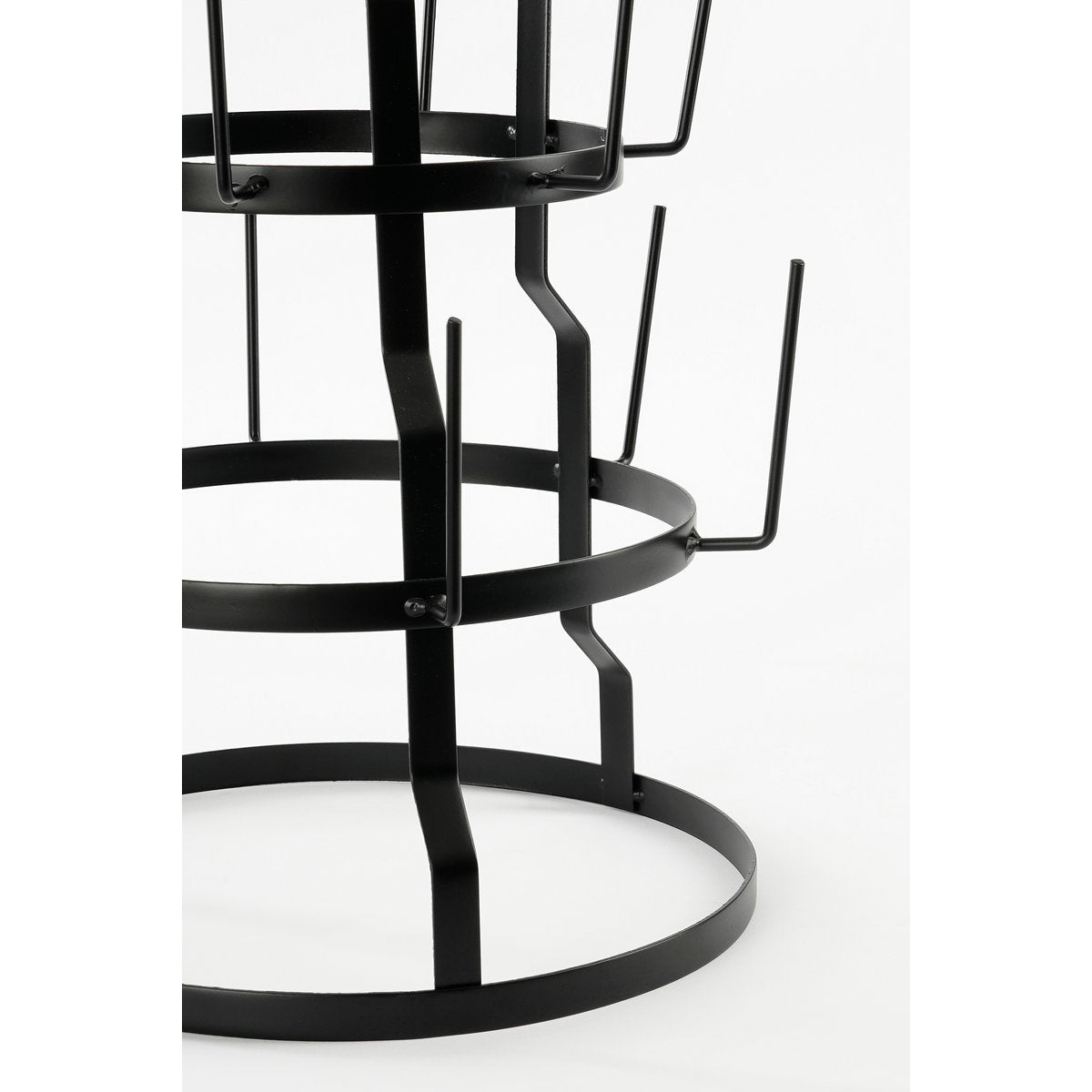 Mokkenrek zwart metaal H50 x Ø34 cm – praktisch en compact opbergsysteem