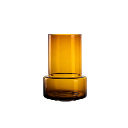 Glazen vaas TYLER amber – retro stijlvolle vaas van glas | Woonware