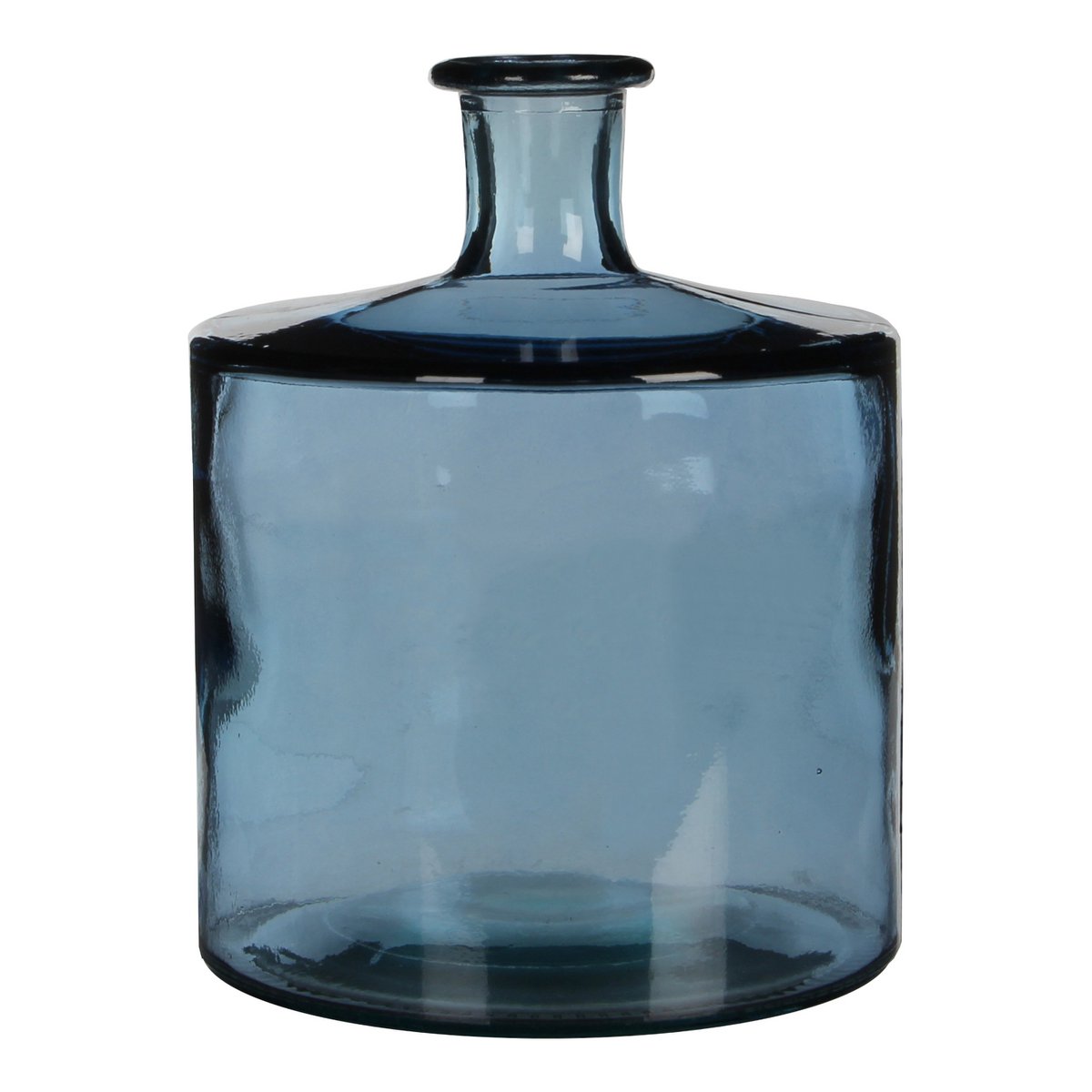 Flesvaas Guan blauw 26 cm van gerecycled glas – duurzame designvaas Woonware