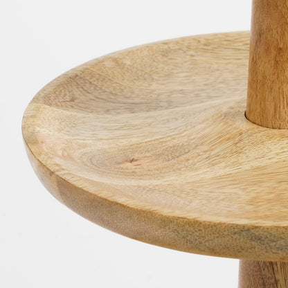 Caden etagère 2-laags - Mangohout Lichtbruin