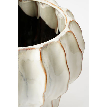 Handgemaakte Altea bloempot wit keramiek – stijlvolle plantenpot van Woonware