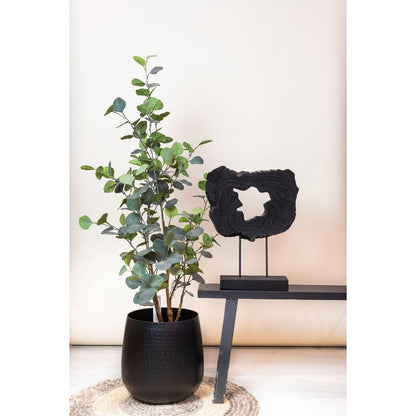 Kunstplant Eucalyptus 120cm – Blauwe Gomboom met realistische groene en zilveren bladeren voor woonkamer of kantoor