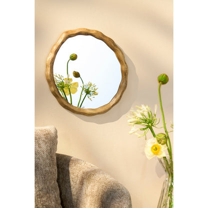 Nick Wandspiegel 38 cm mangohout ronde spiegel interieur
