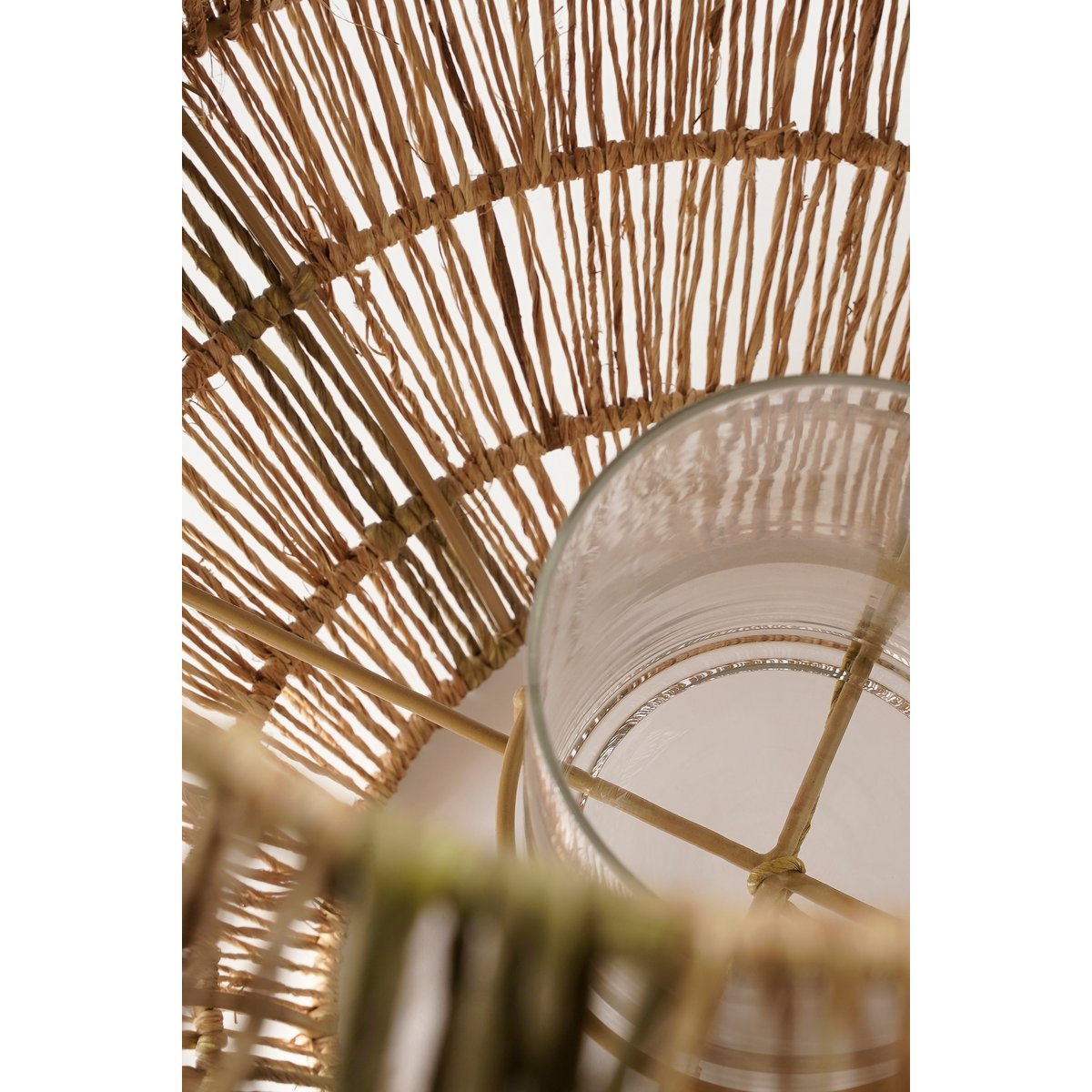 Liliano Lantaarn 36 cm jute donkergroen theelicht decoratie