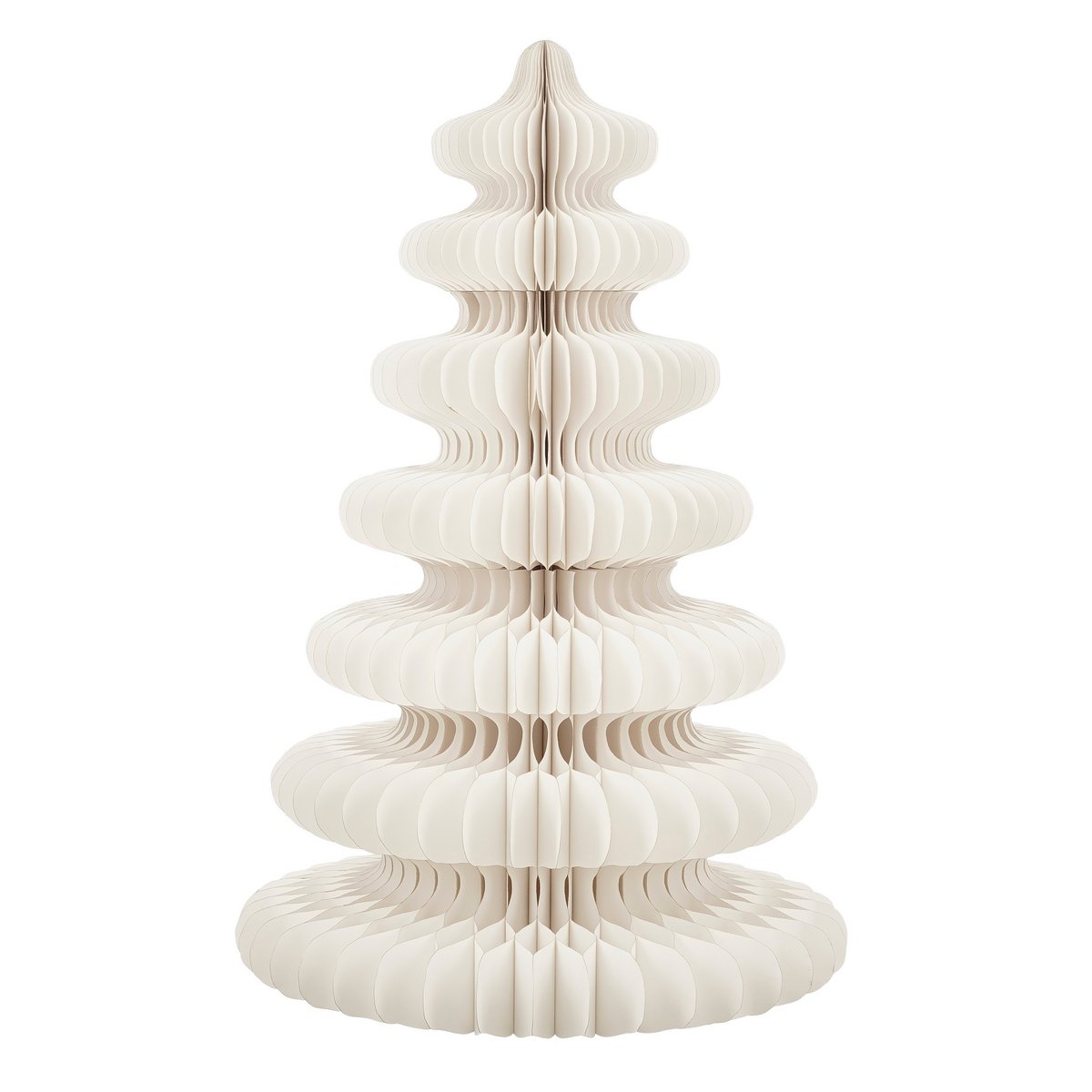 Papieren kerstboom wit 152 cm duurzame kerstdecoratie Woonware