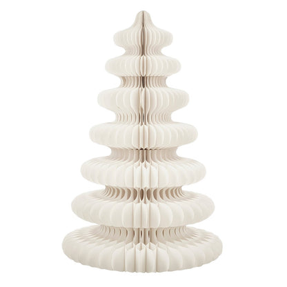 Papieren kerstboom wit 152 cm duurzame kerstdecoratie Woonware