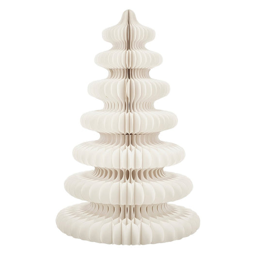Papieren kerstboom wit 152 cm duurzame kerstdecoratie Woonware