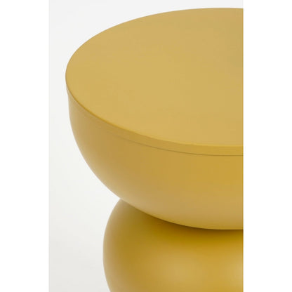 Okergele Luna bijzettafel Ø32 cm ijzer ronde tafel Woonware