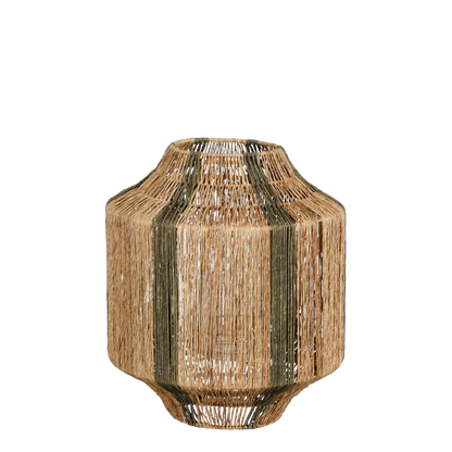 Liliano Lantaarn 36 cm jute donkergroen theelicht decoratie