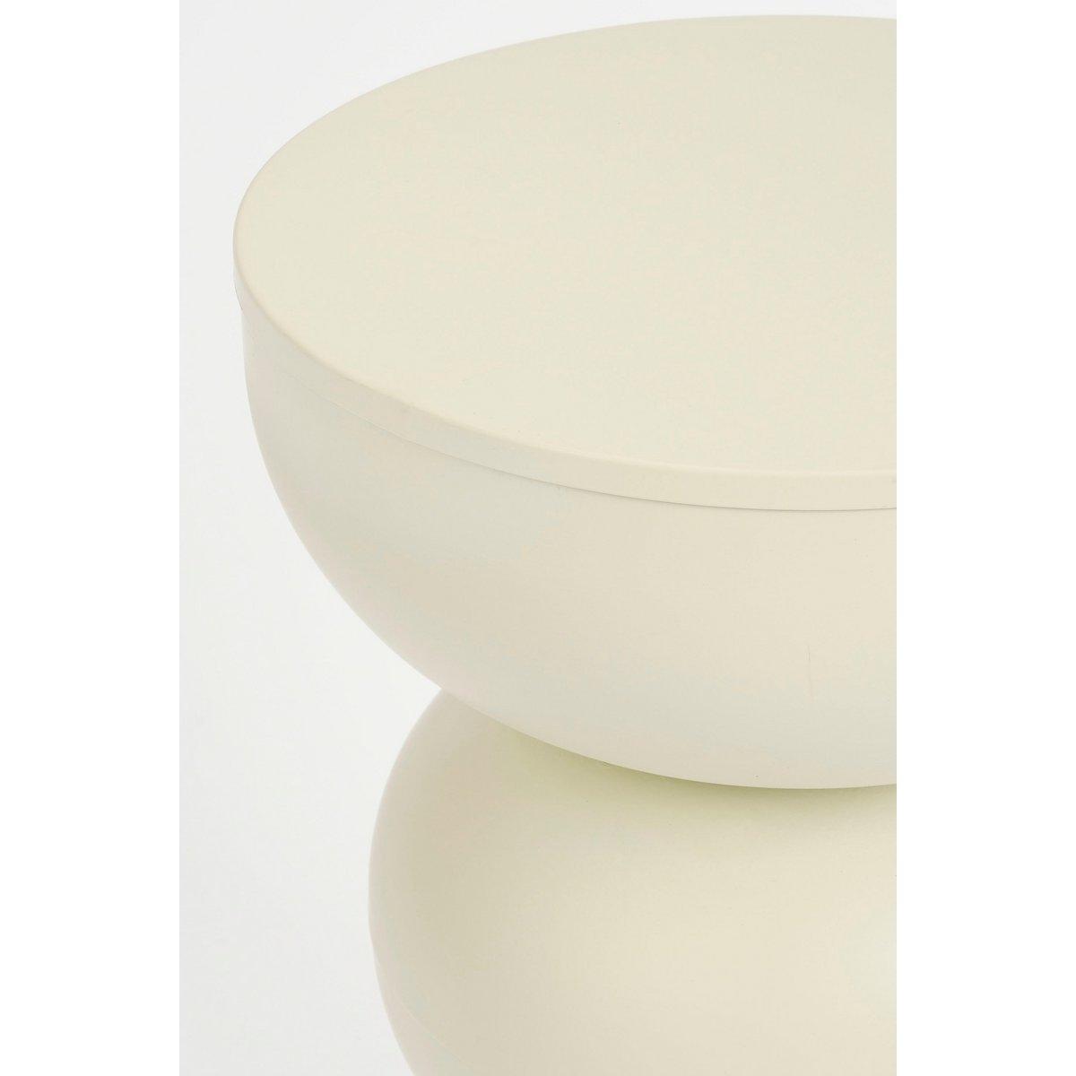 Luna bijzettafel wit rond Ø32 cm ijzer Woonware