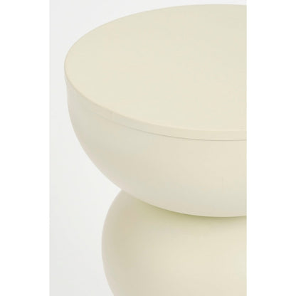 Luna bijzettafel wit rond Ø32 cm ijzer Woonware