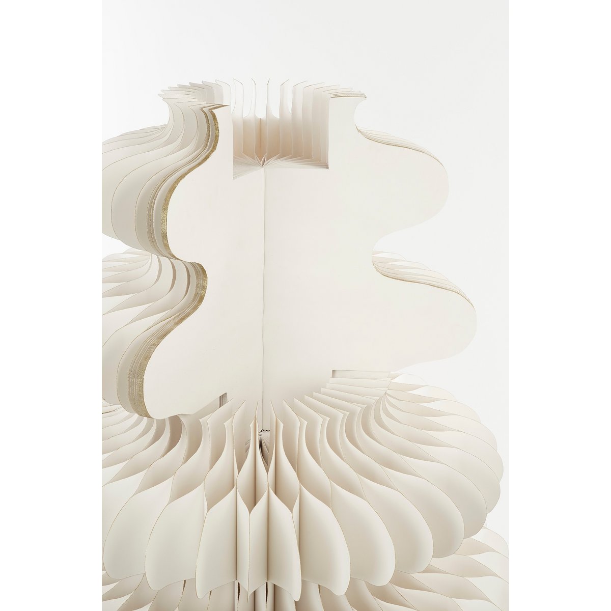 Papieren kerstboom wit 152 cm duurzame kerstdecoratie Woonware