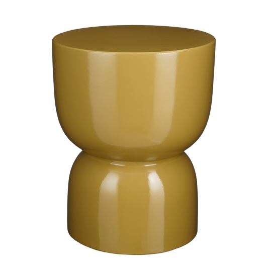 Bijzettafel Ø35 Geel van cement – modern en stevig design Woonware