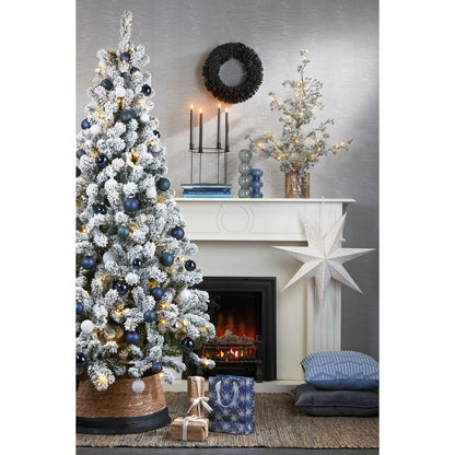 Kerstboomrok van zeegras in zwart Ø58 cm | Woonware