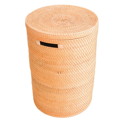 Handgemaakte Sari mand van rotan met deksel – duurzaam en stijlvol voor wasgoed