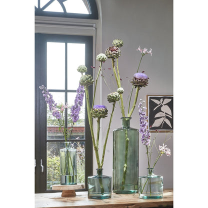 Flesvaas Guan grijsgroen 75 cm van gerecycled glas – designvaas Woonware