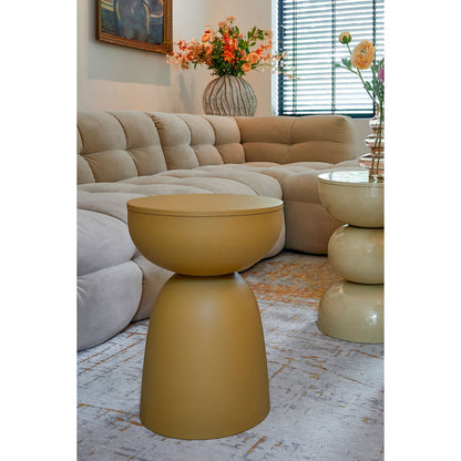 Elliot bijzettafel okergeel Ø32 cm ijzer ronde tafel Woonware