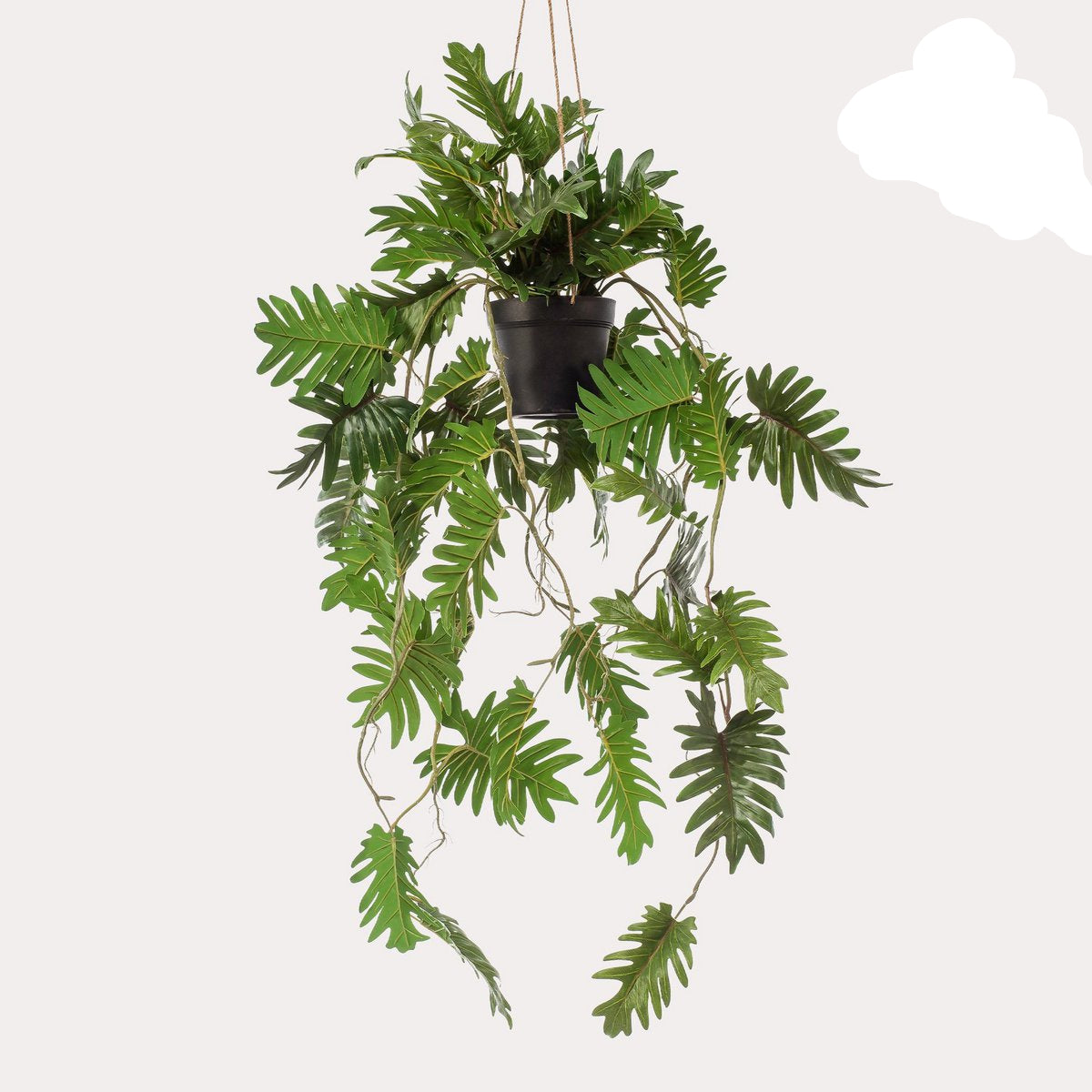 Kunstplant Philodendron 80 cm – levensechte groene hangplant voor interieur