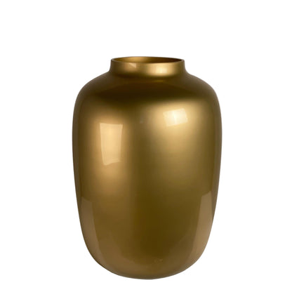 Gouden glazen vaas Artic M H35 W25 cm Woonware
