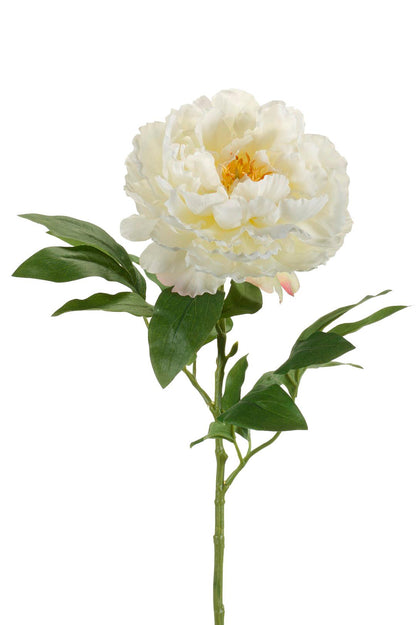 Boeket Peonies wit 65 cm – kunst pioenrozen van Woonware in crèmekleur