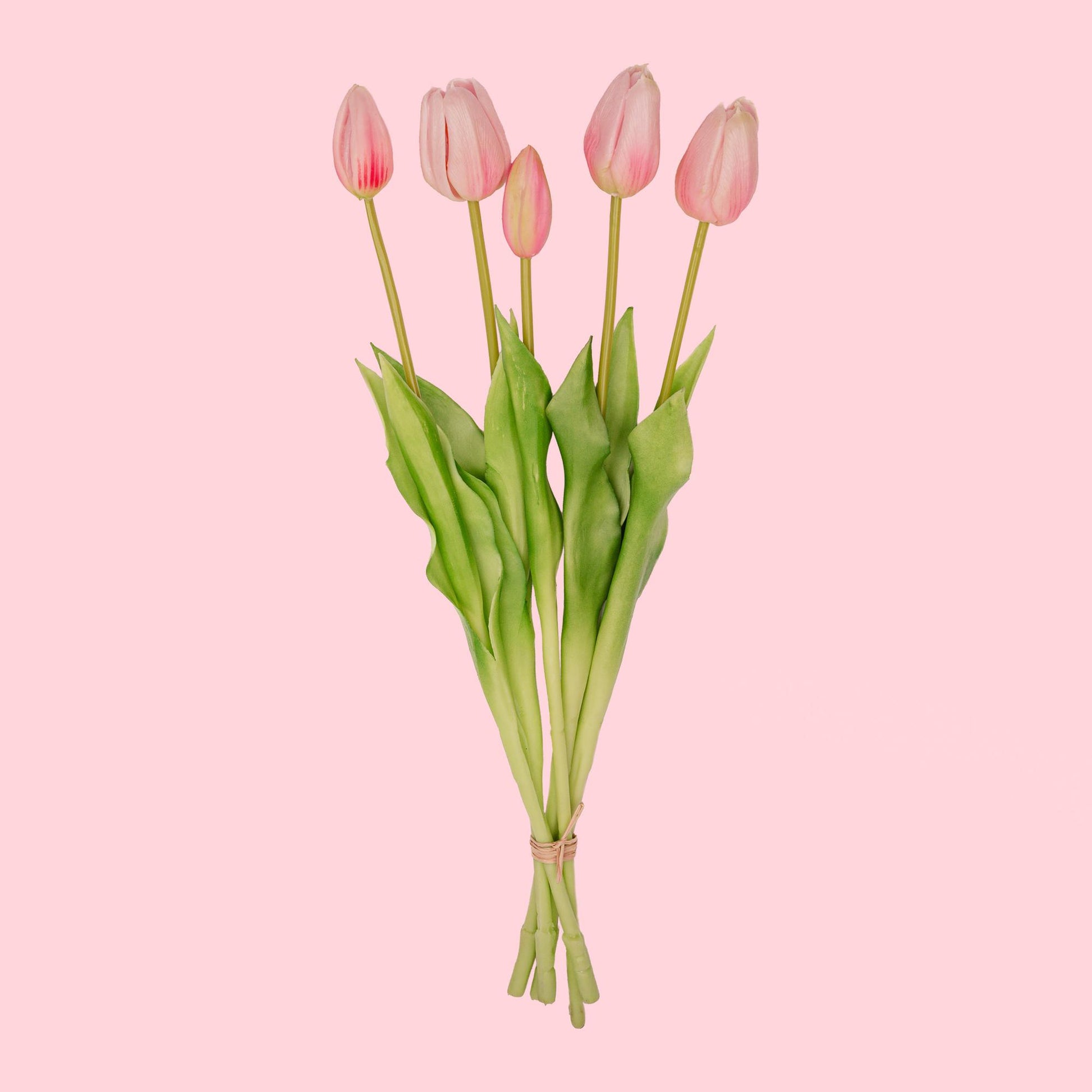 Tulpen Boeket Roze 5 stuks 42 cm kunstbloemen Real Touch