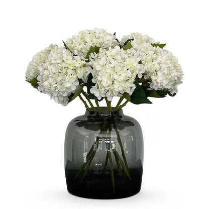 Hortensia takken wit 52 cm – kunst hortensia’s van Woonware in crème witte kleur