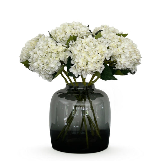 Hortensia takken wit 52 cm – kunst hortensia’s van Woonware in crème witte kleur
