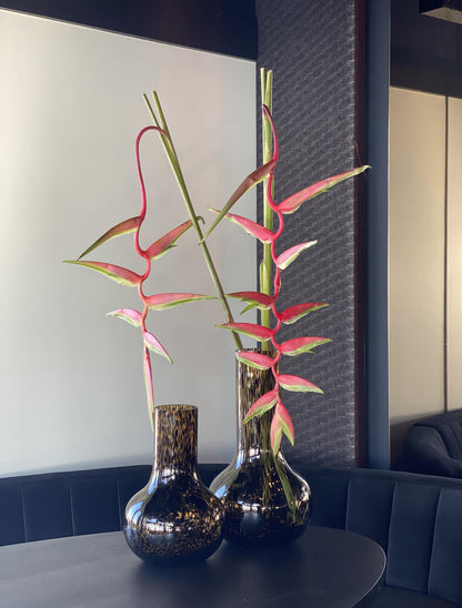 Vaas Cheetah print 37 cm van mondgeblazen glas – luxe designvaas Woonware