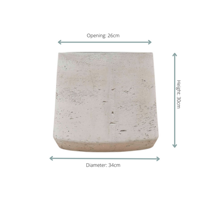 Plantenpot Aniek Cement D34xH30 – stoere cementlook pot | Woonware