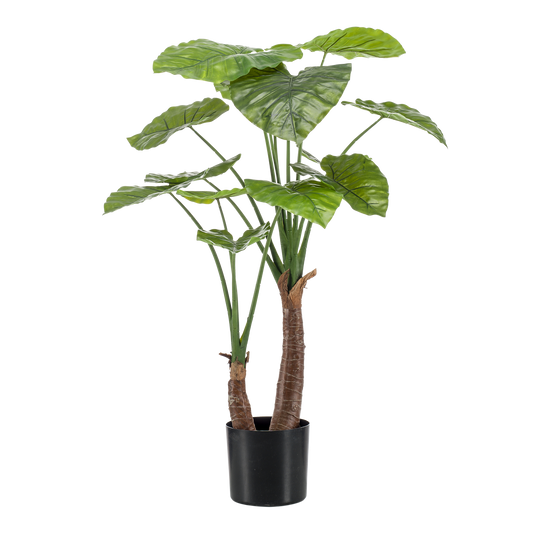 Kunstplant Alocasia 110cm – Olifantsoor met grote groene bladeren voor woonkamer of hal