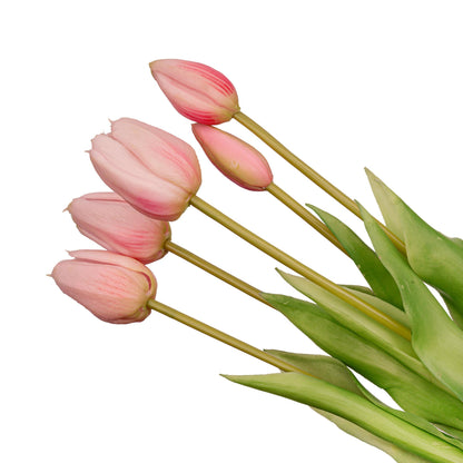 Tulpen Boeket Roze 5 stuks 42 cm kunstbloemen Real Touch