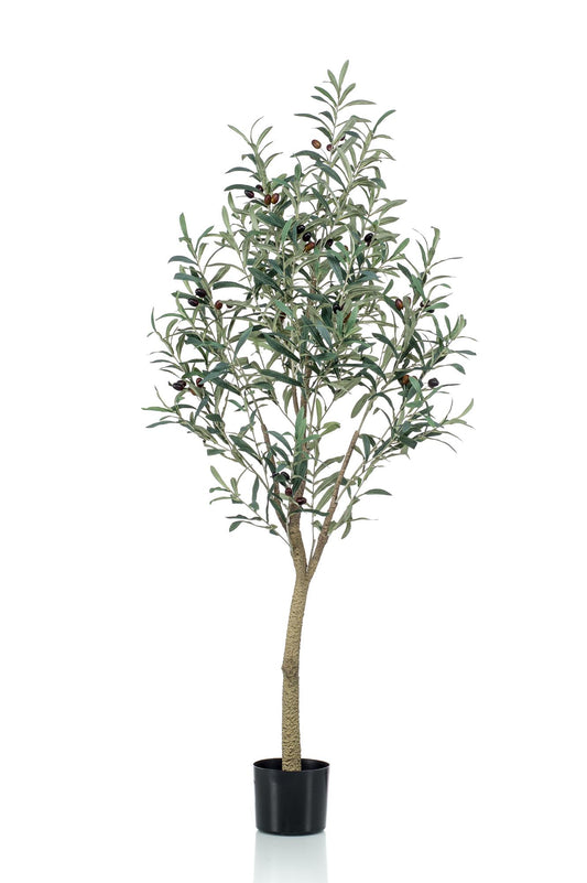 Kunst Olijfboom Olea Europaea 140cm – Mediterrane kunstplant zilvergroen