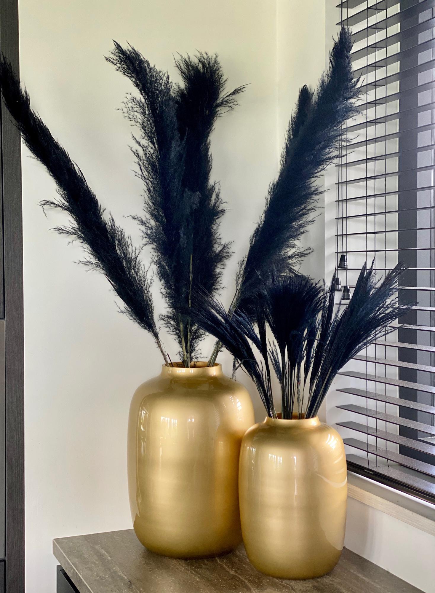 Gouden glazen vaas Artic M H35 W25 cm Woonware