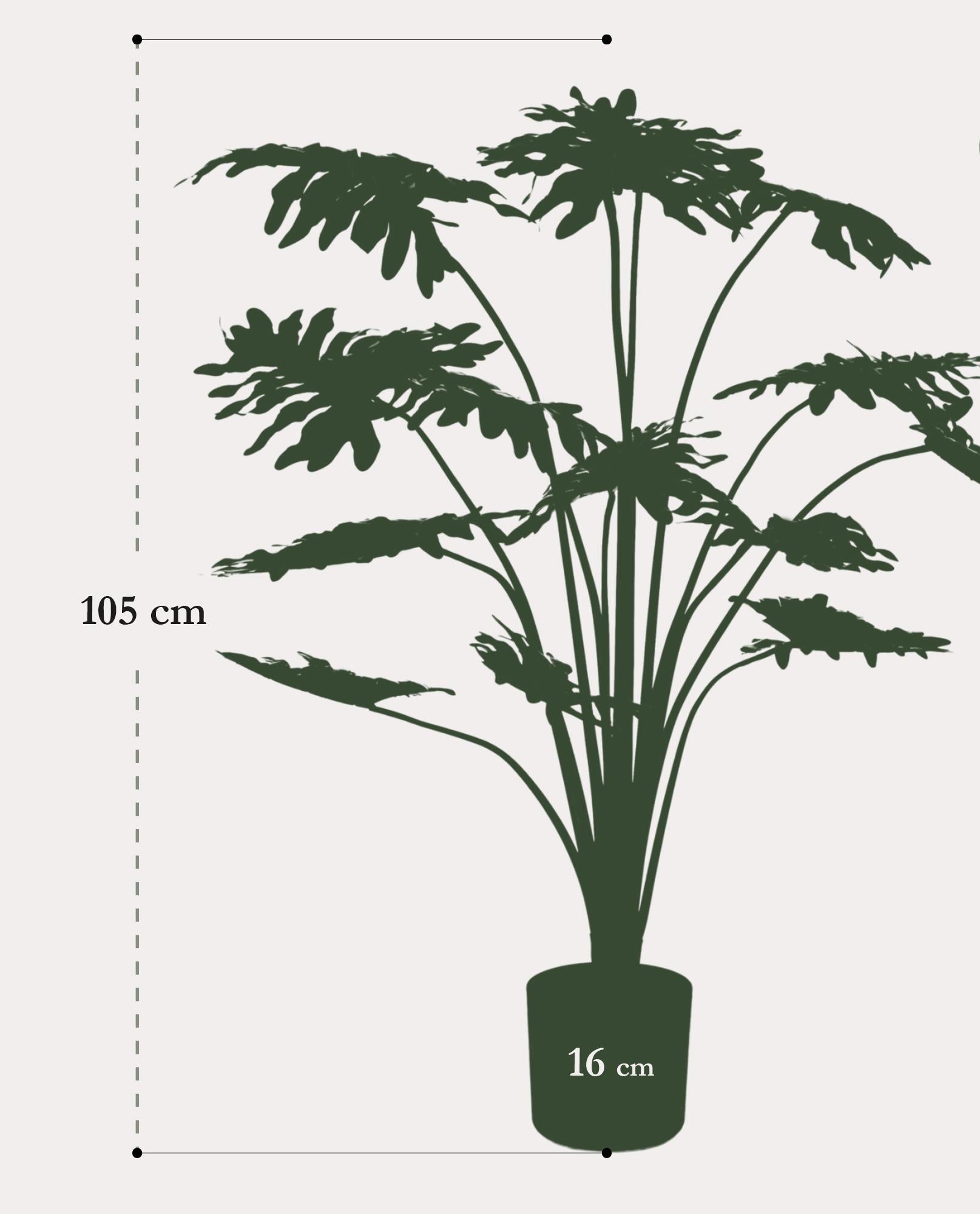 Kunstplant Philodendron 105 cm groen Woonware