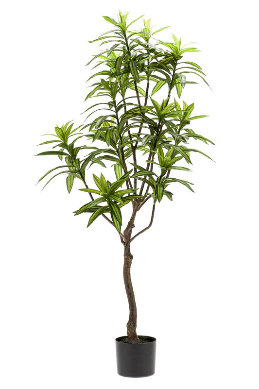 Kunstplant Dracaena 130cm – Drakenboom met tweekleurige bladeren voor woonkamer of kantoor